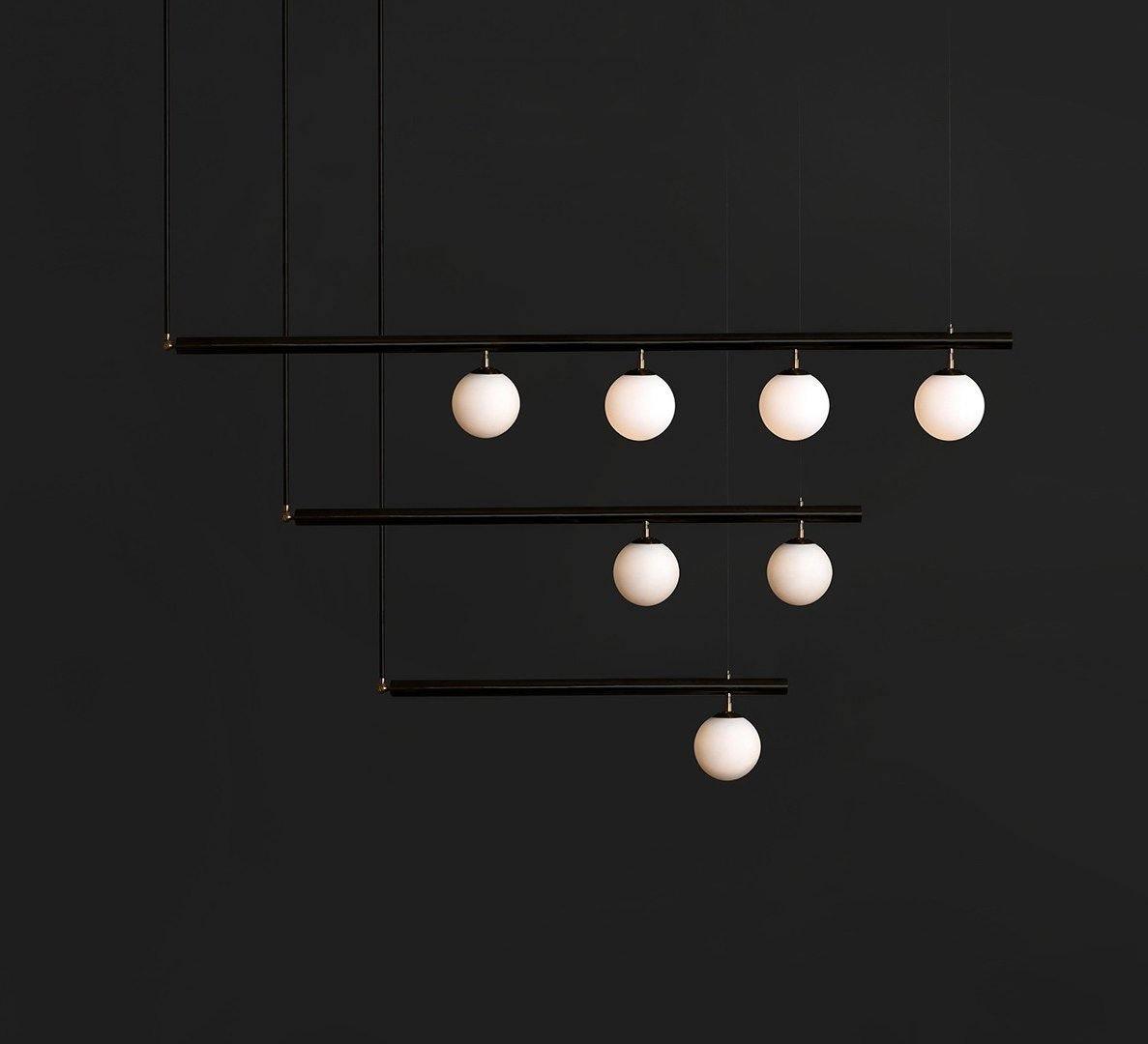 Estix Pendant Lamp Brass Linear Satellite Minimalist-Neutral Decor