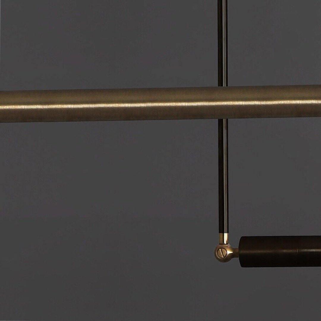 Estix Pendant Lamp Brass Linear Satellite Minimalist-Neutral Decor