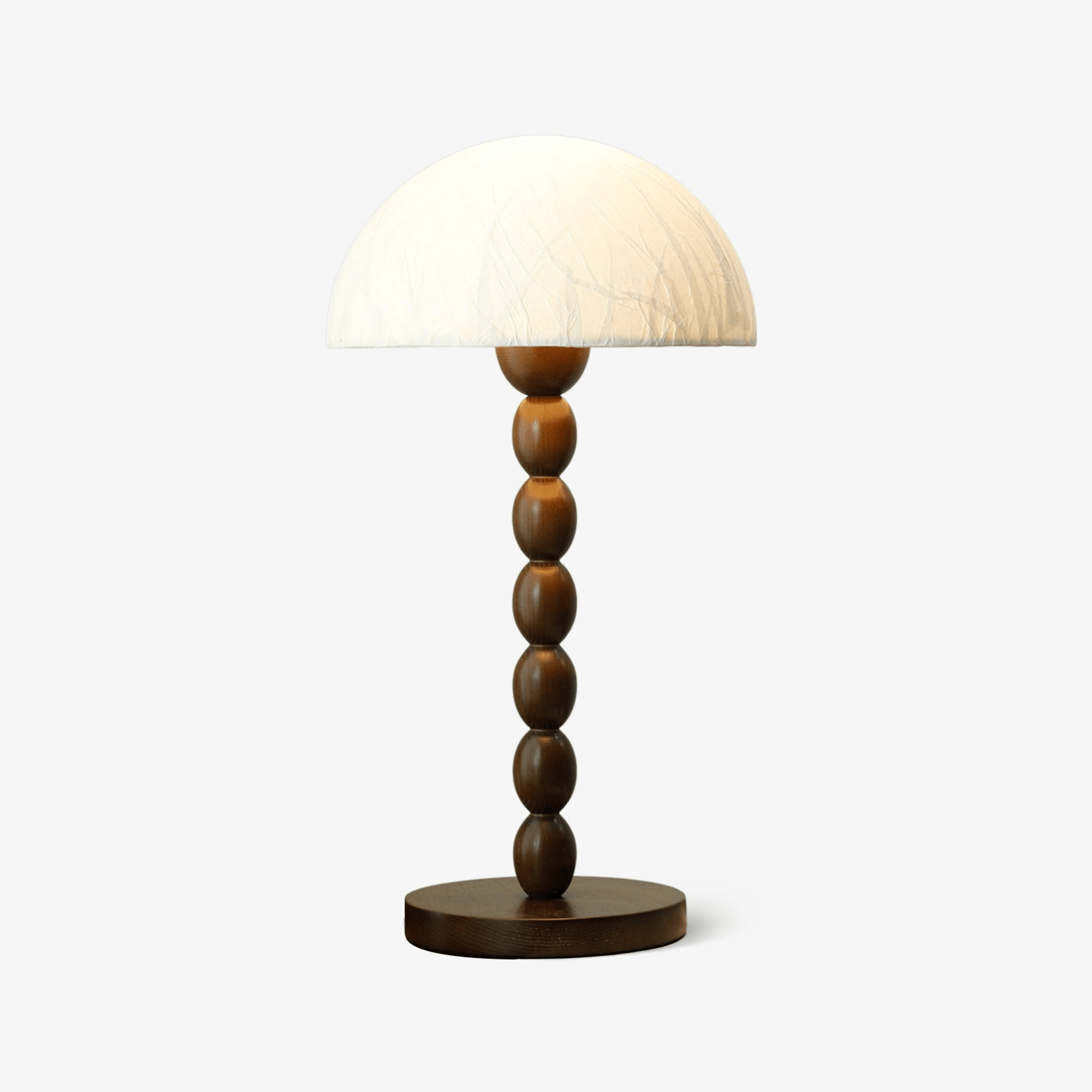 Veloin Paper Wood Table Lamp-Neutral Decor