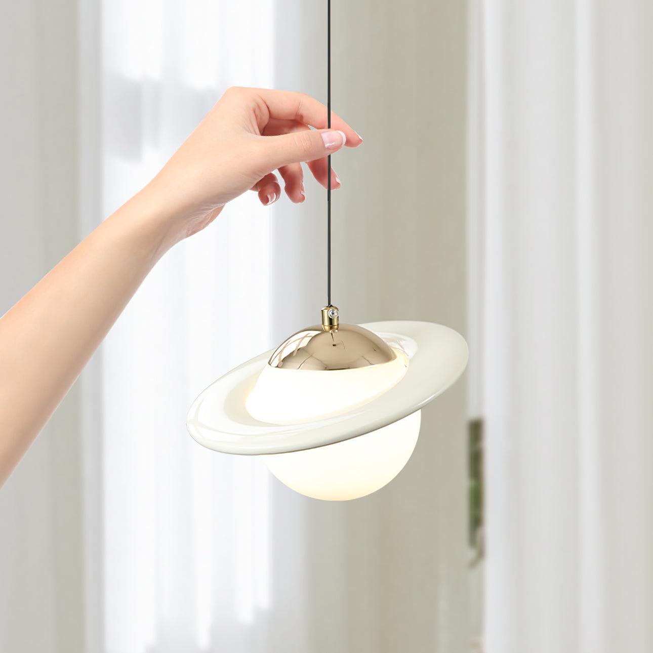Nuvana Glass & PC Pendant Lamp-Neutral Decor