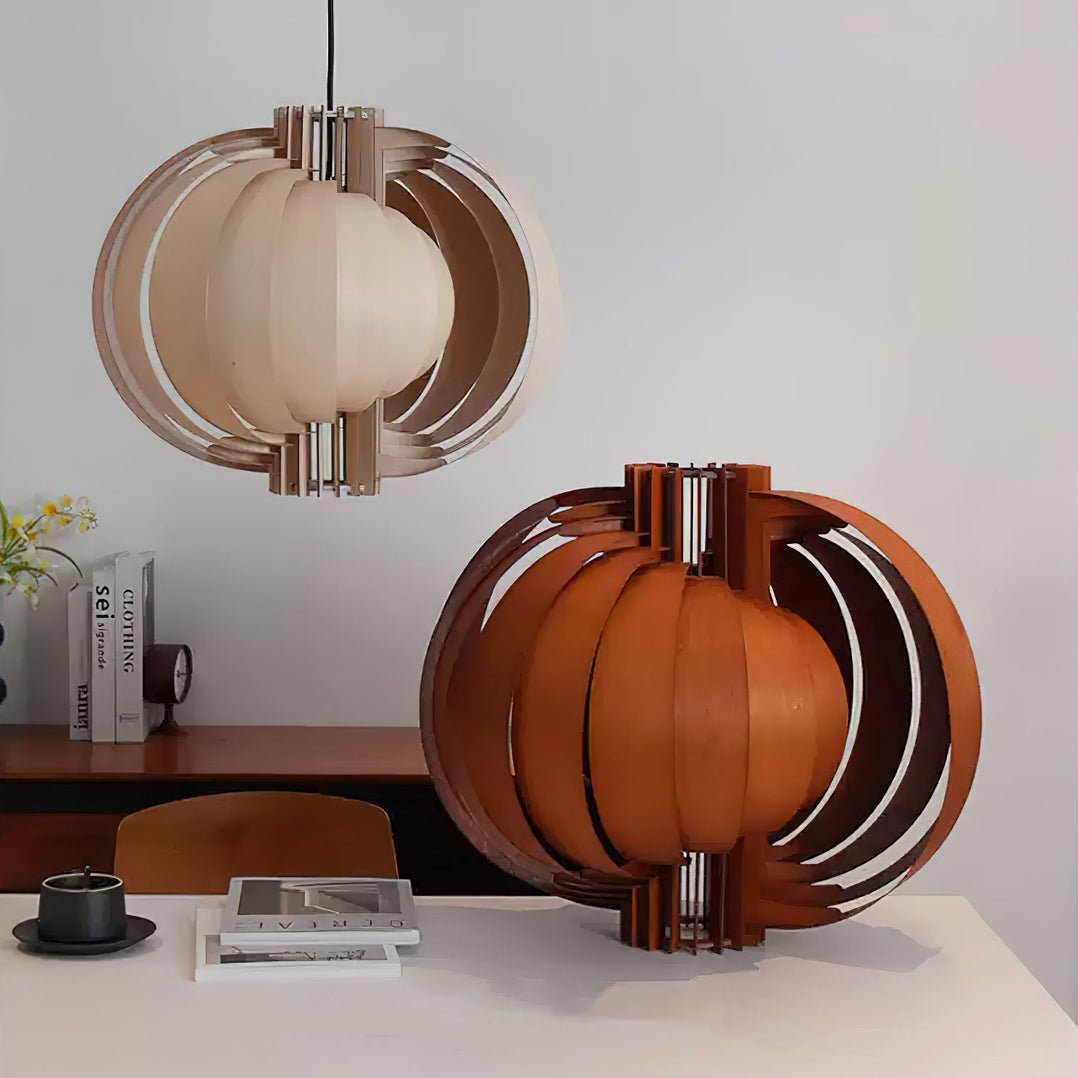 Ivraeus Premium Elegance Ring Wood Pendant Light-Neutral Decor