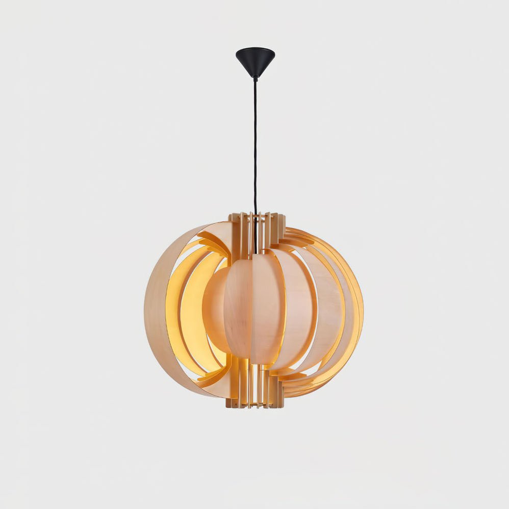 Ivraeus Premium Elegance Ring Wood Pendant Light-Neutral Decor