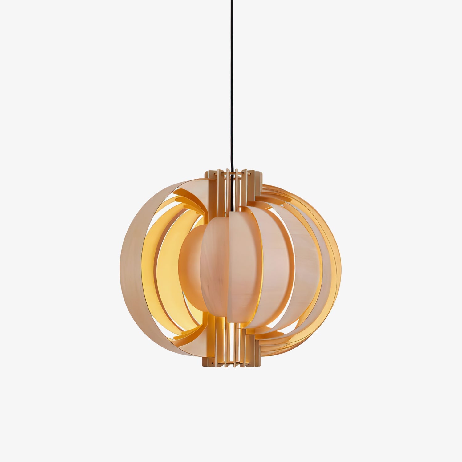 Ivraeus Premium Elegance Ring Wood Pendant Light-Neutral Decor