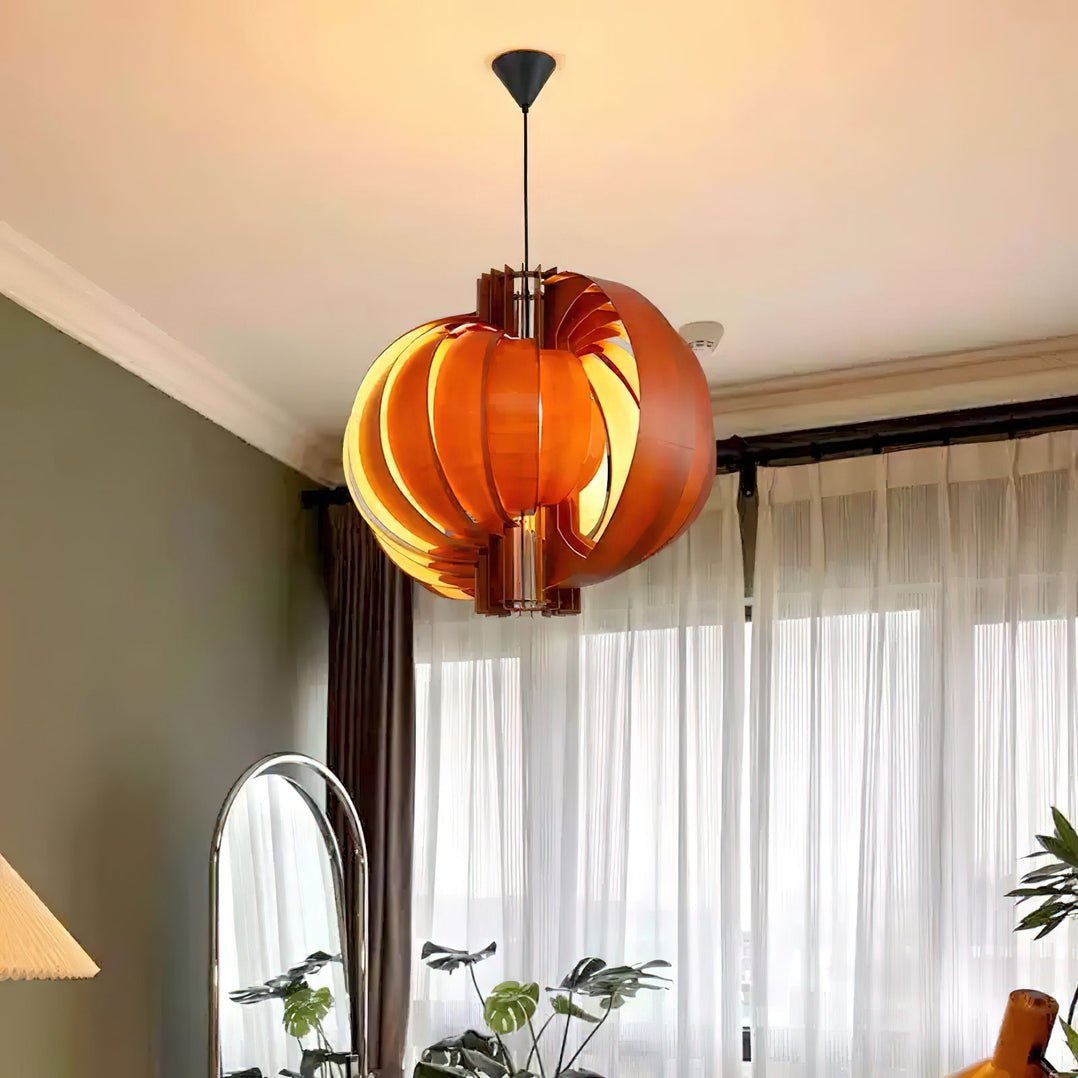 Ivraeus Premium Elegance Ring Wood Pendant Light-Neutral Decor