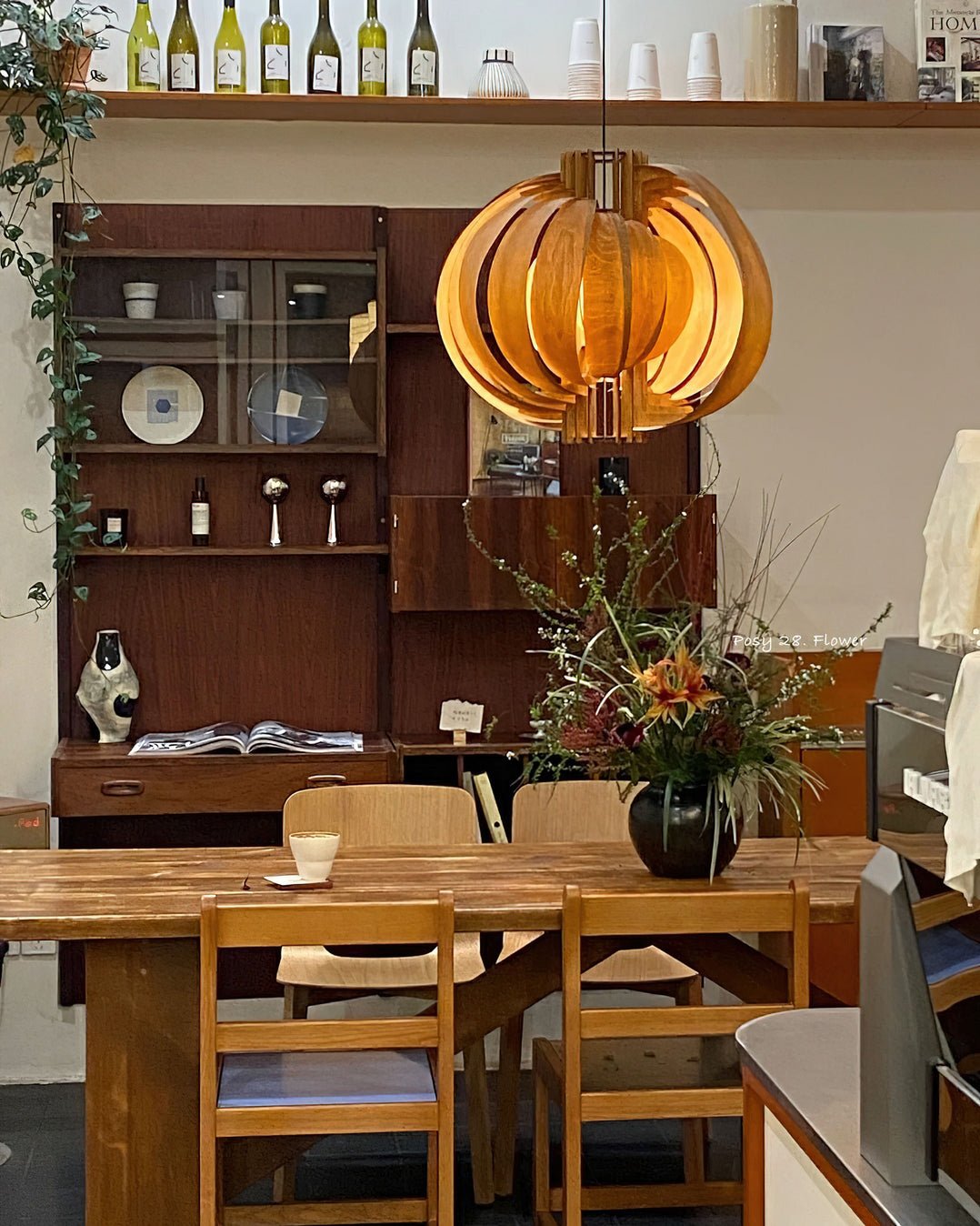 Ivraeus Premium Elegance Ring Wood Pendant Light-Neutral Decor