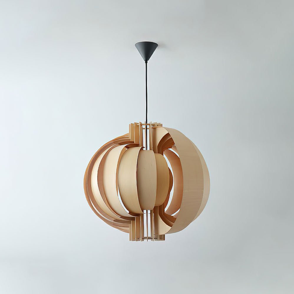 Ivraeus Premium Elegance Ring Wood Pendant Light-Neutral Decor