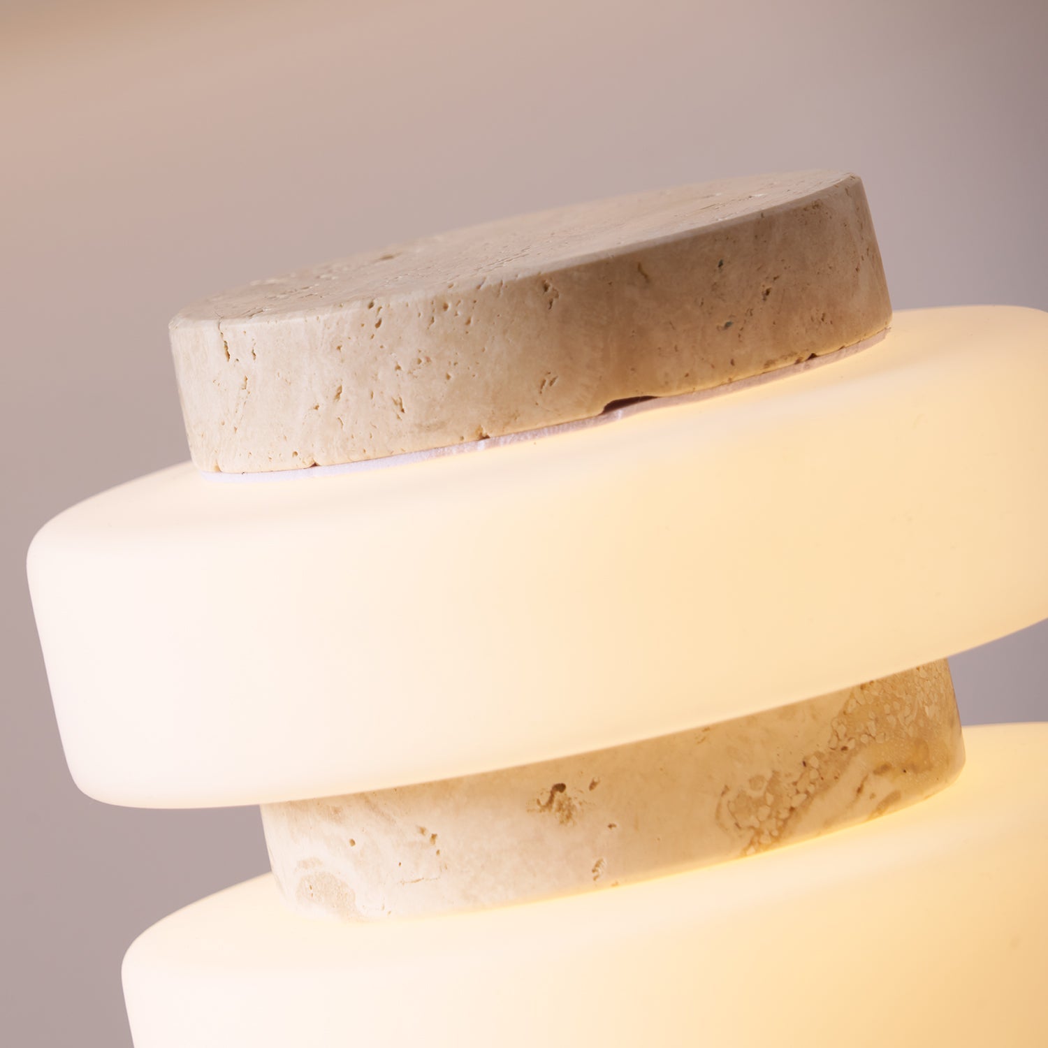 Thea Modern Travertine Table Lamp-Neutral Decor