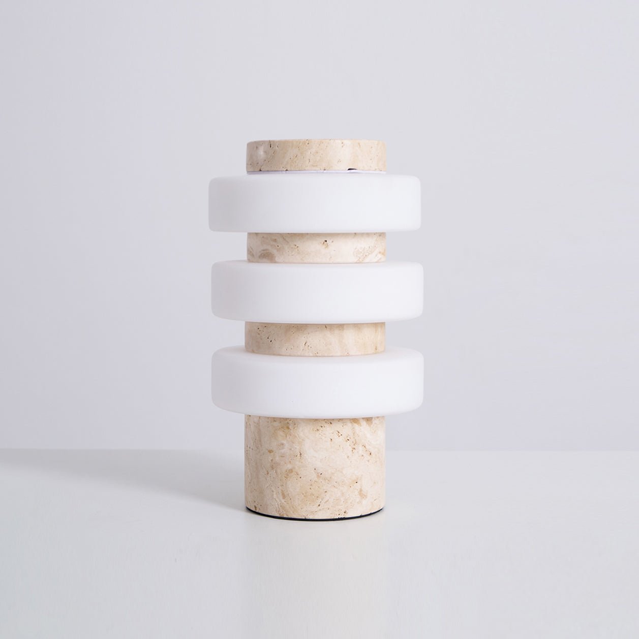 Thea Modern Travertine Table Lamp-Neutral Decor