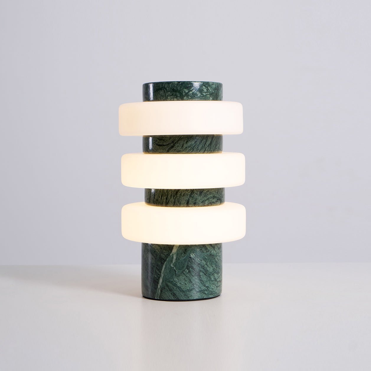 Thea Modern Travertine Table Lamp-Neutral Decor