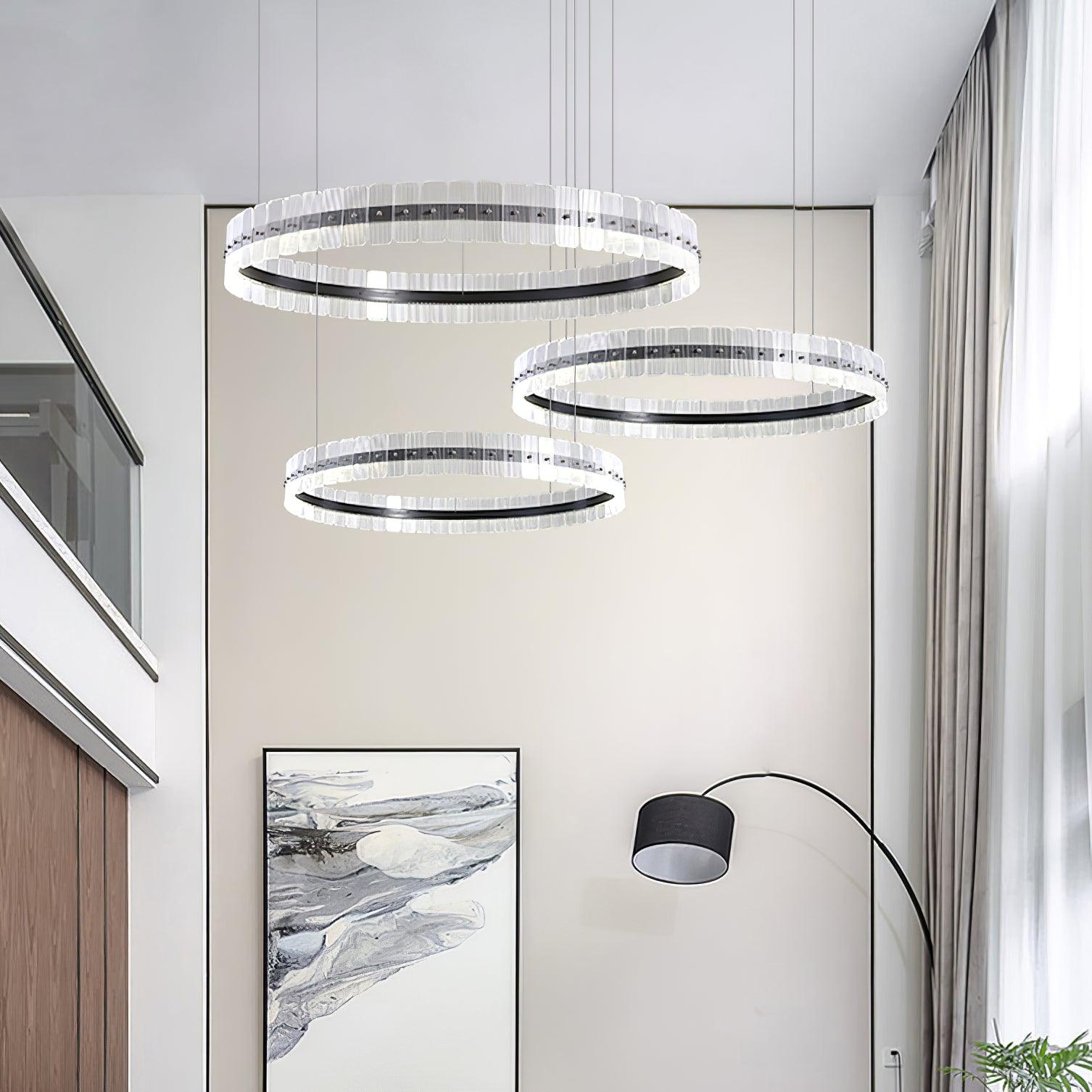 Kynell Chandelier Saturno LED with Acrylic Blocks-Neutral Decor