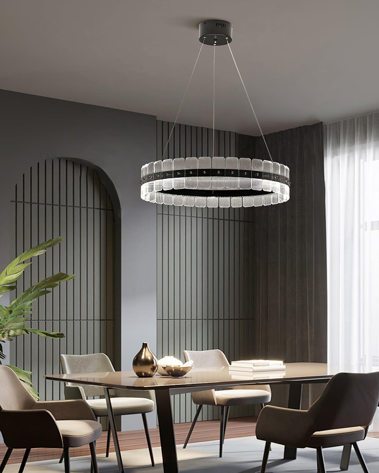 Kynell Chandelier Saturno LED with Acrylic Blocks-Neutral Decor
