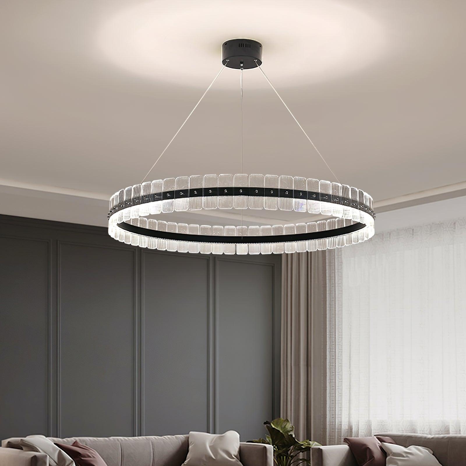 Kynell Chandelier Saturno LED with Acrylic Blocks-Neutral Decor