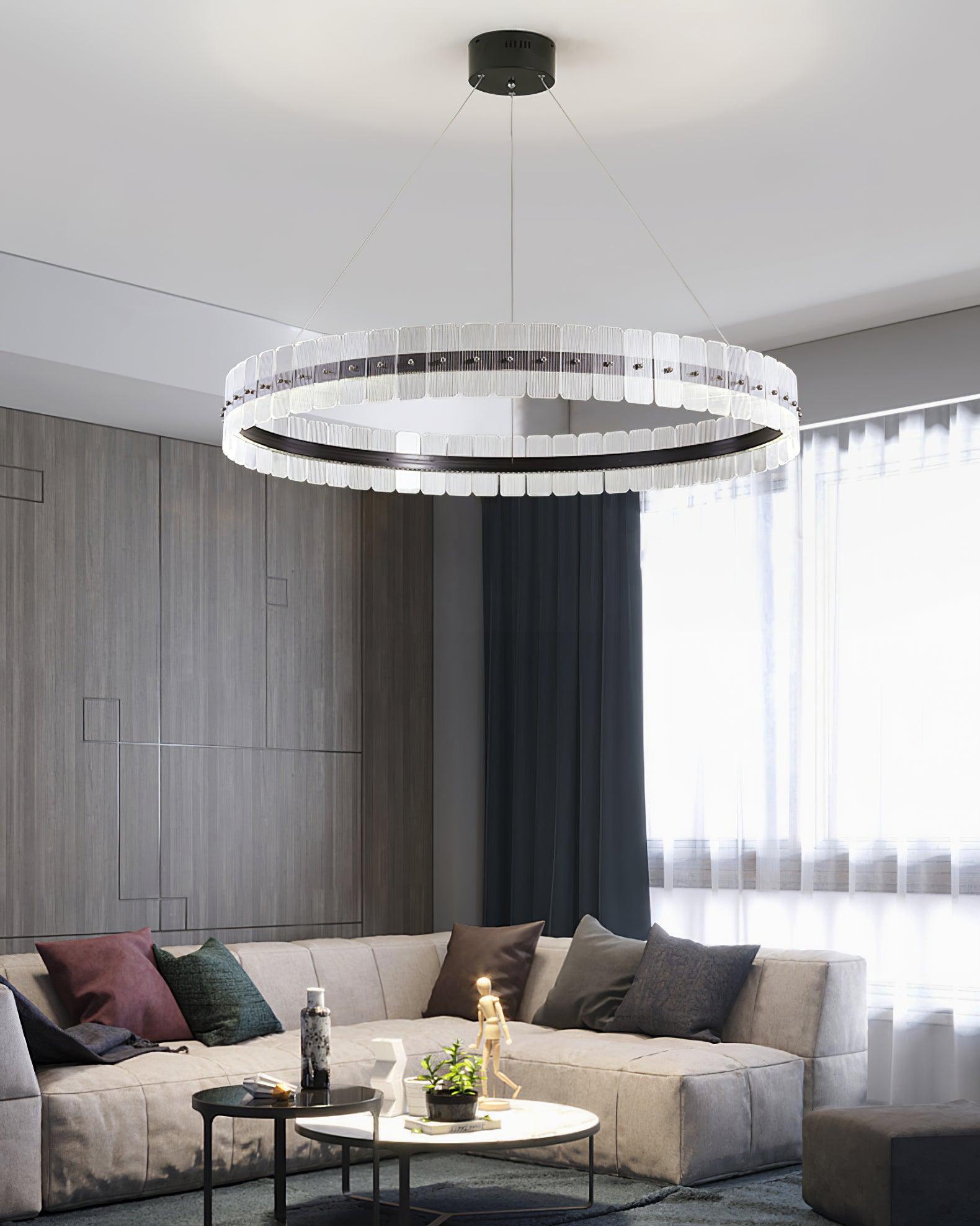 Kynell Chandelier Saturno LED with Acrylic Blocks-Neutral Decor