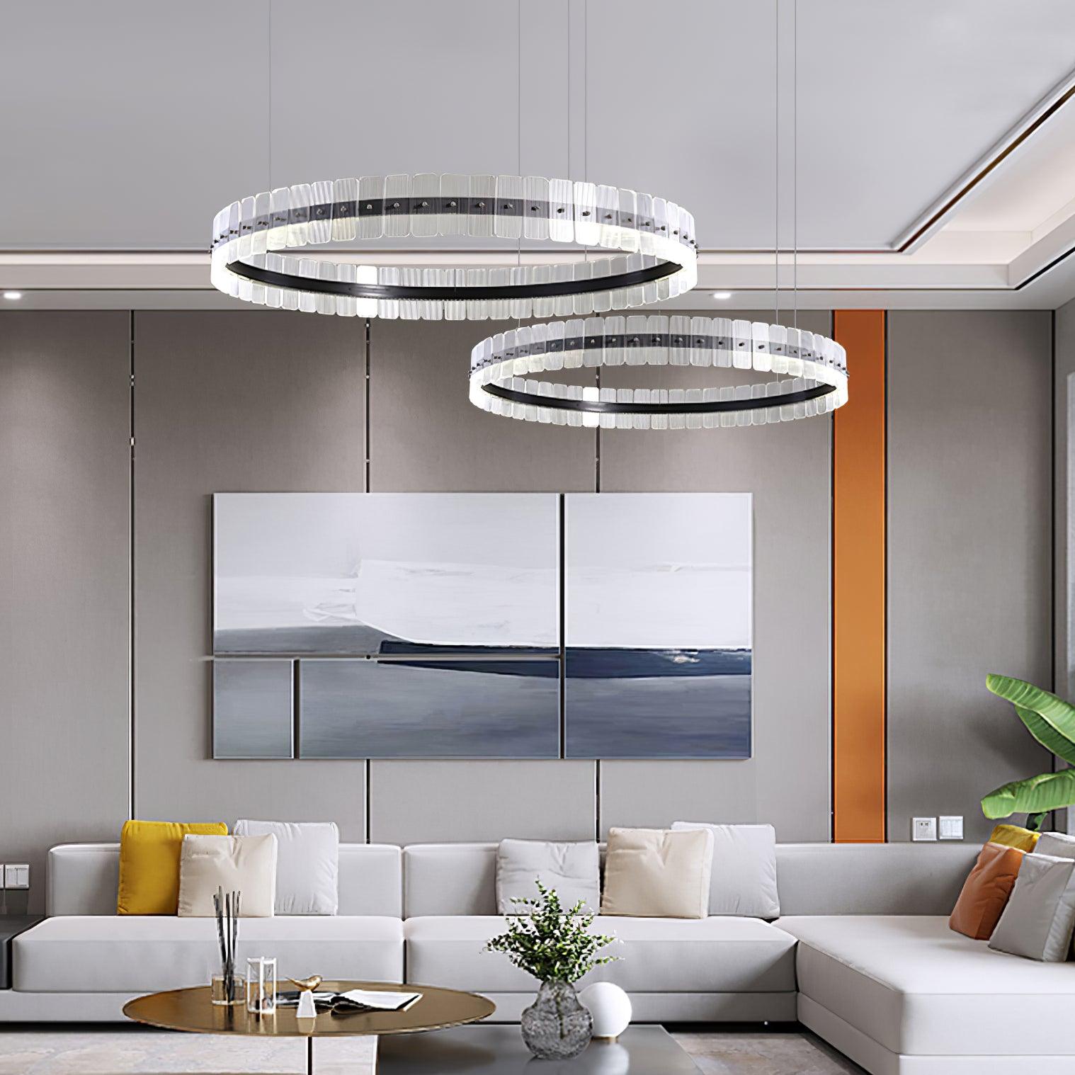 Kynell Chandelier Saturno LED with Acrylic Blocks-Neutral Decor