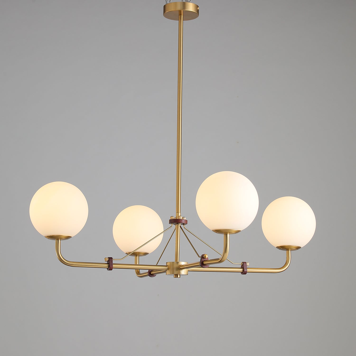 Lustra Chandelier Brass Globe Savanna Elegant-Neutral Decor