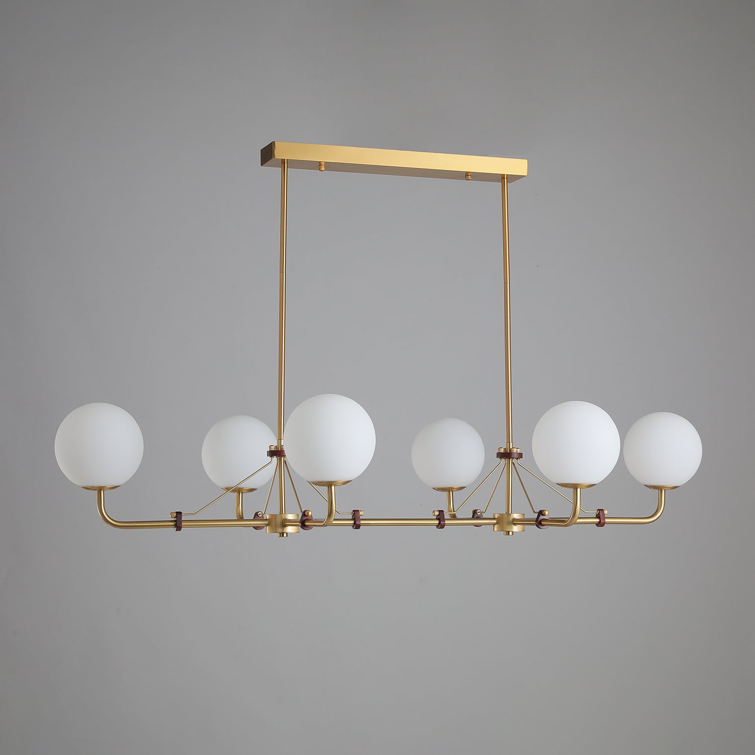 Lustra Chandelier Brass Globe Savanna Elegant-Neutral Decor