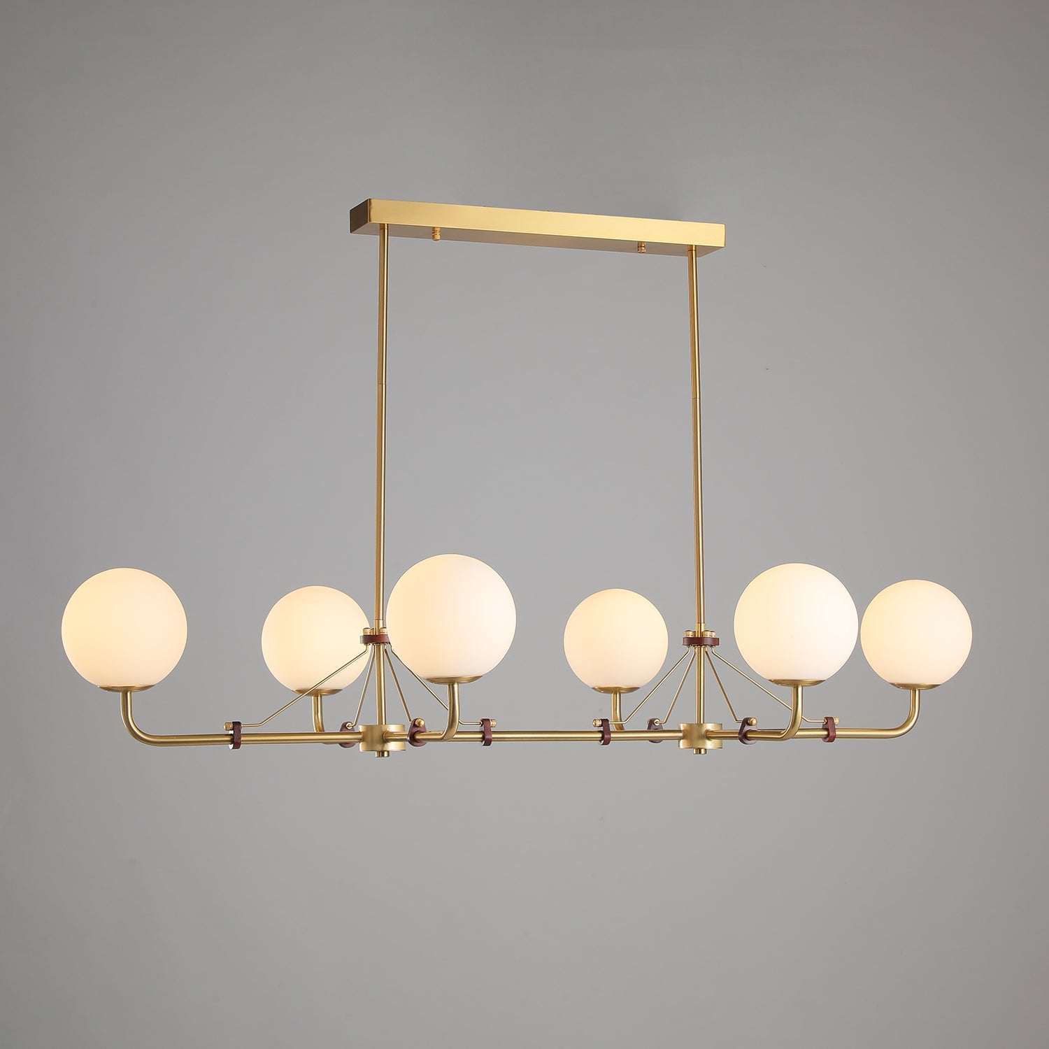 Lustra Chandelier Brass Globe Savanna Elegant-Neutral Decor