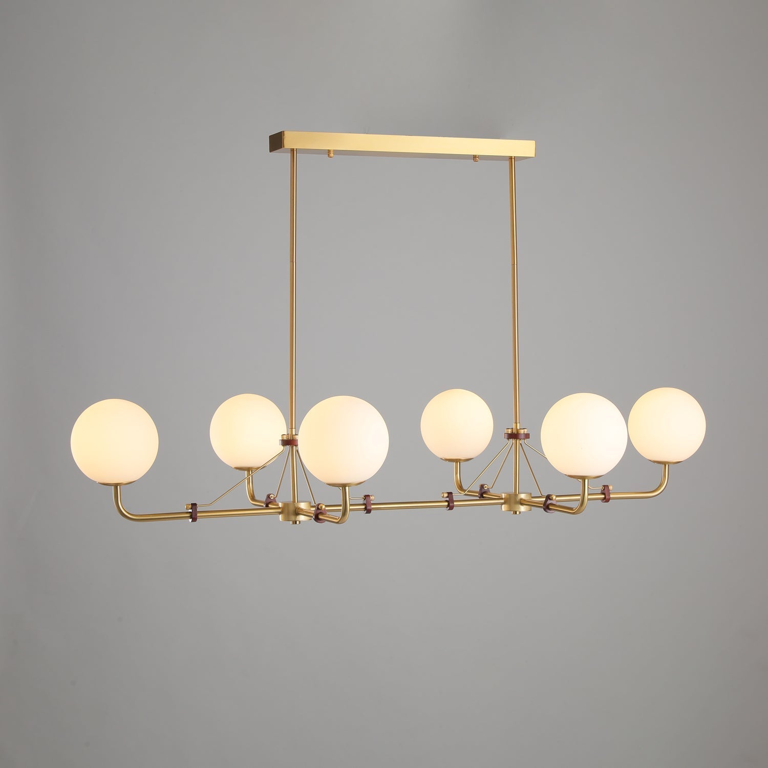 Lustra Chandelier Brass Globe Savanna Elegant-Neutral Decor