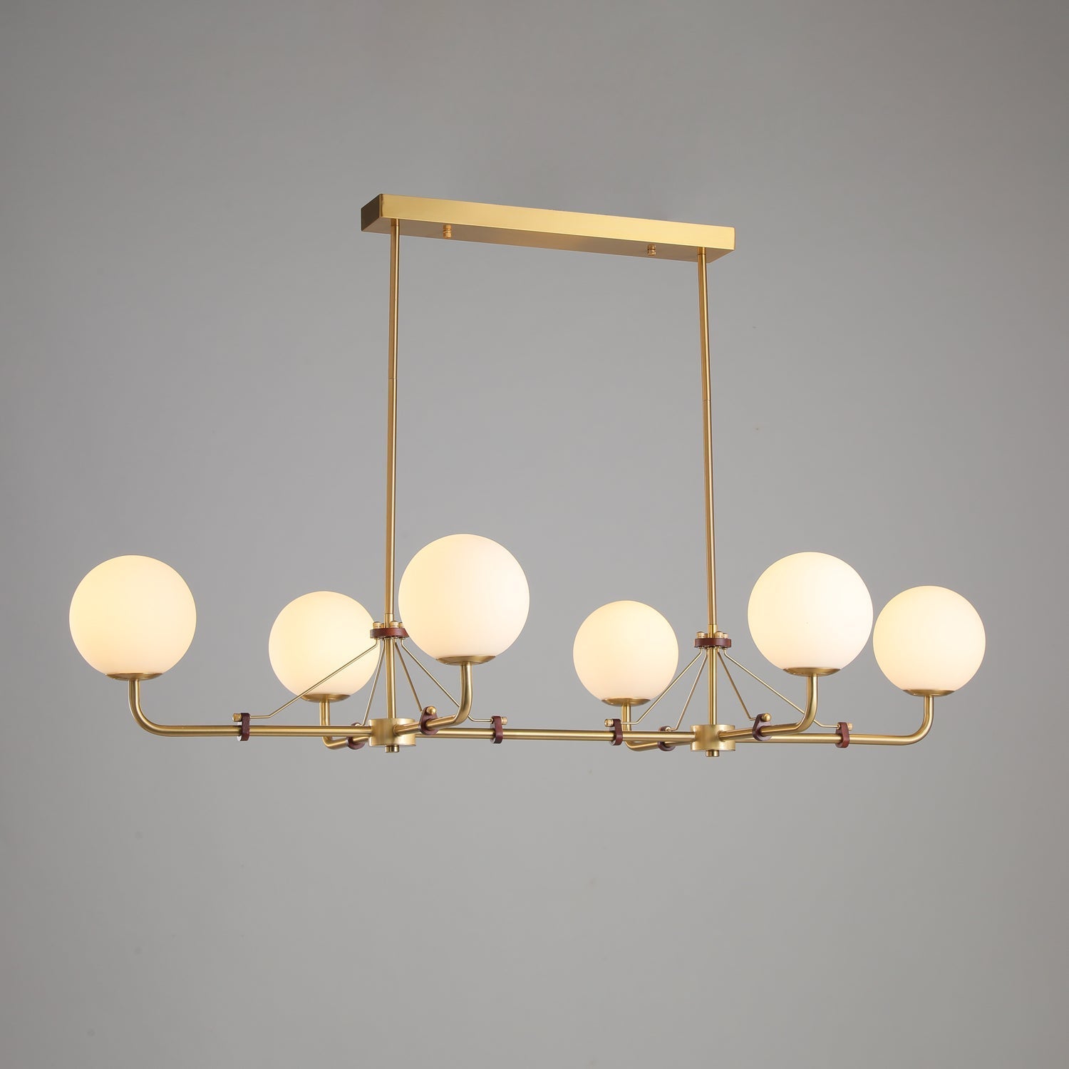 Lustra Chandelier Brass Globe Savanna Elegant-Neutral Decor