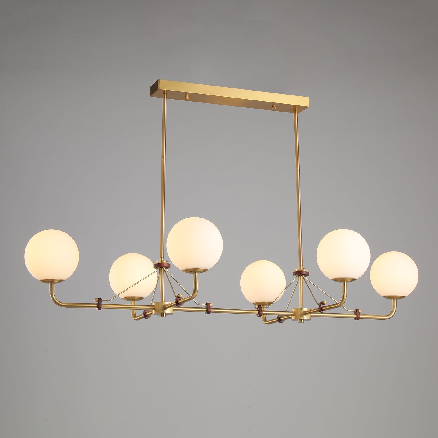 Lustra Chandelier Brass Globe Savanna Elegant-Neutral Decor