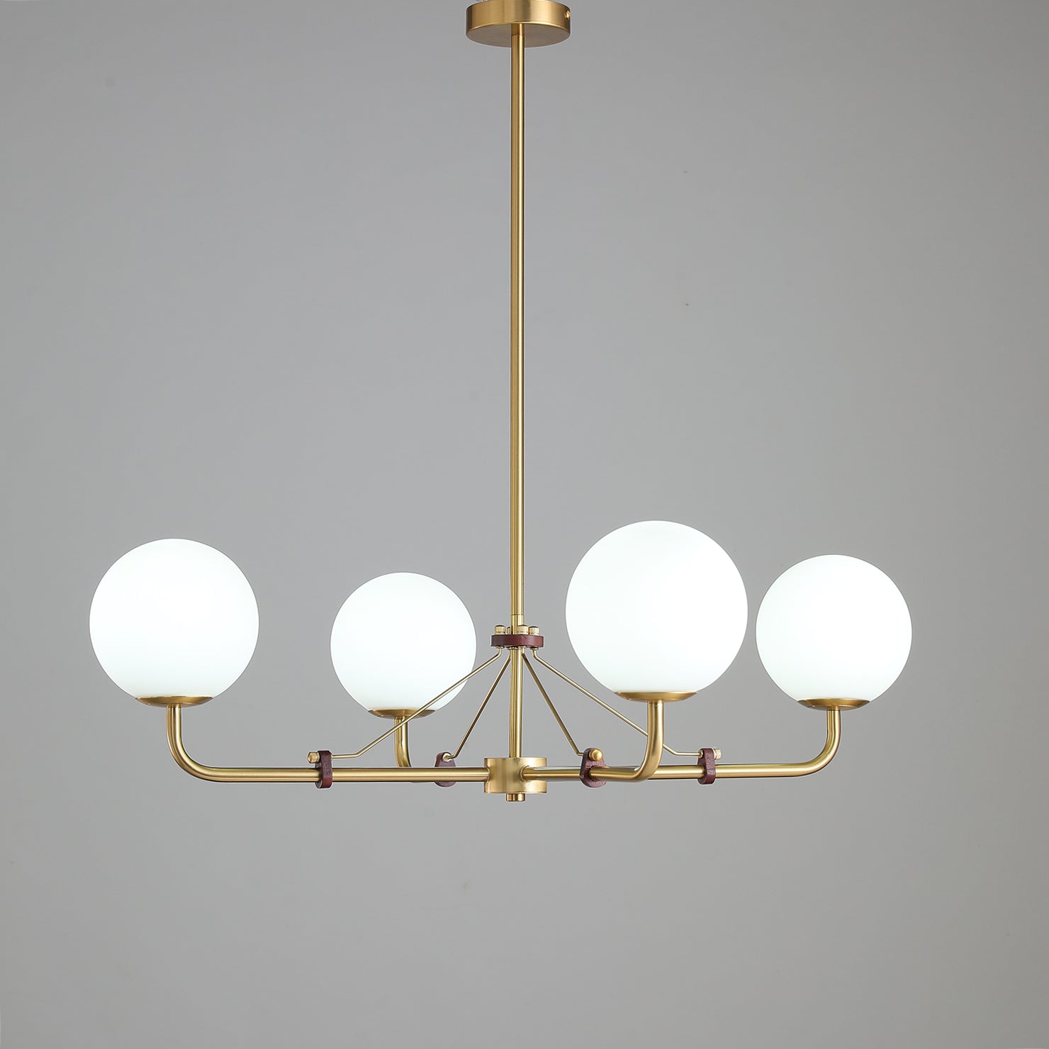 Lustra Chandelier Brass Globe Savanna Elegant-Neutral Decor