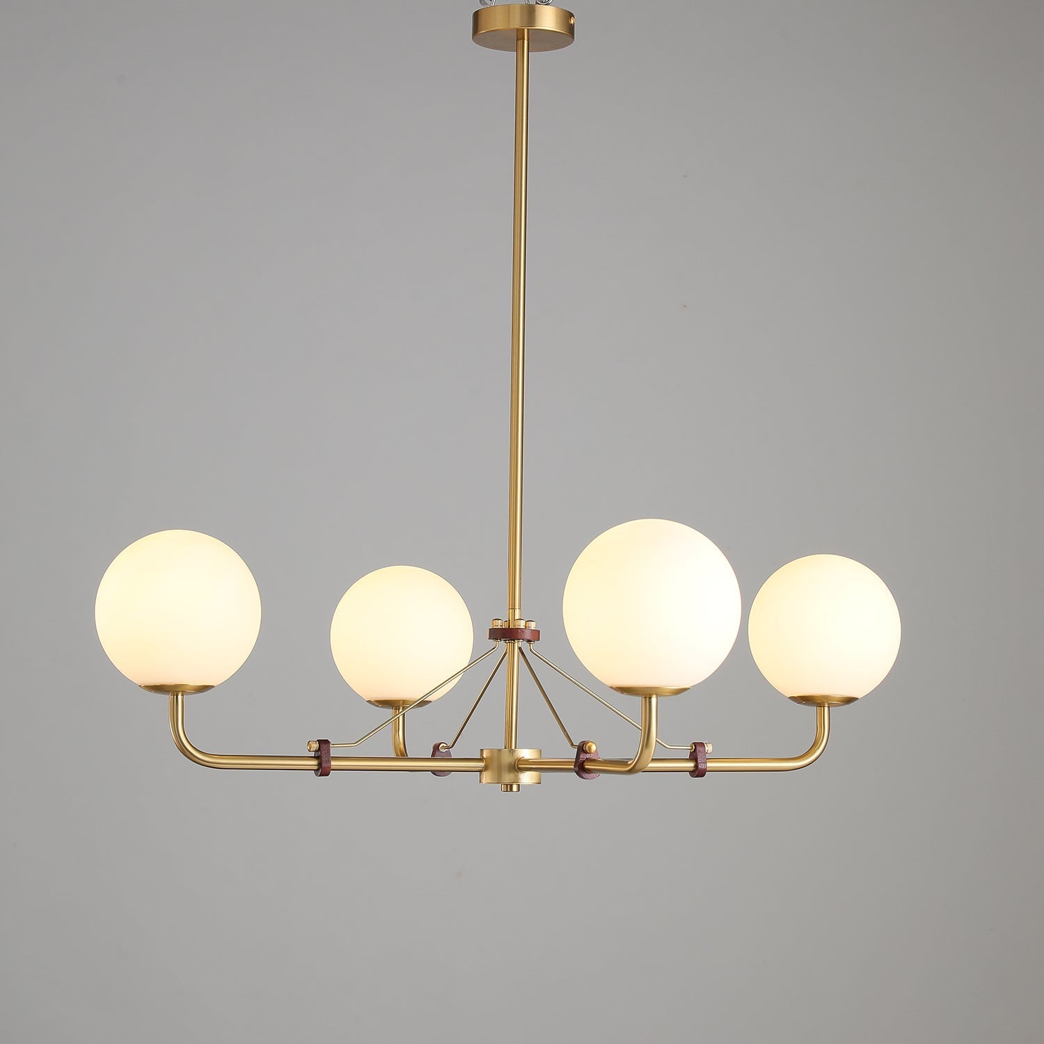 Lustra Chandelier Brass Globe Savanna Elegant-Neutral Decor