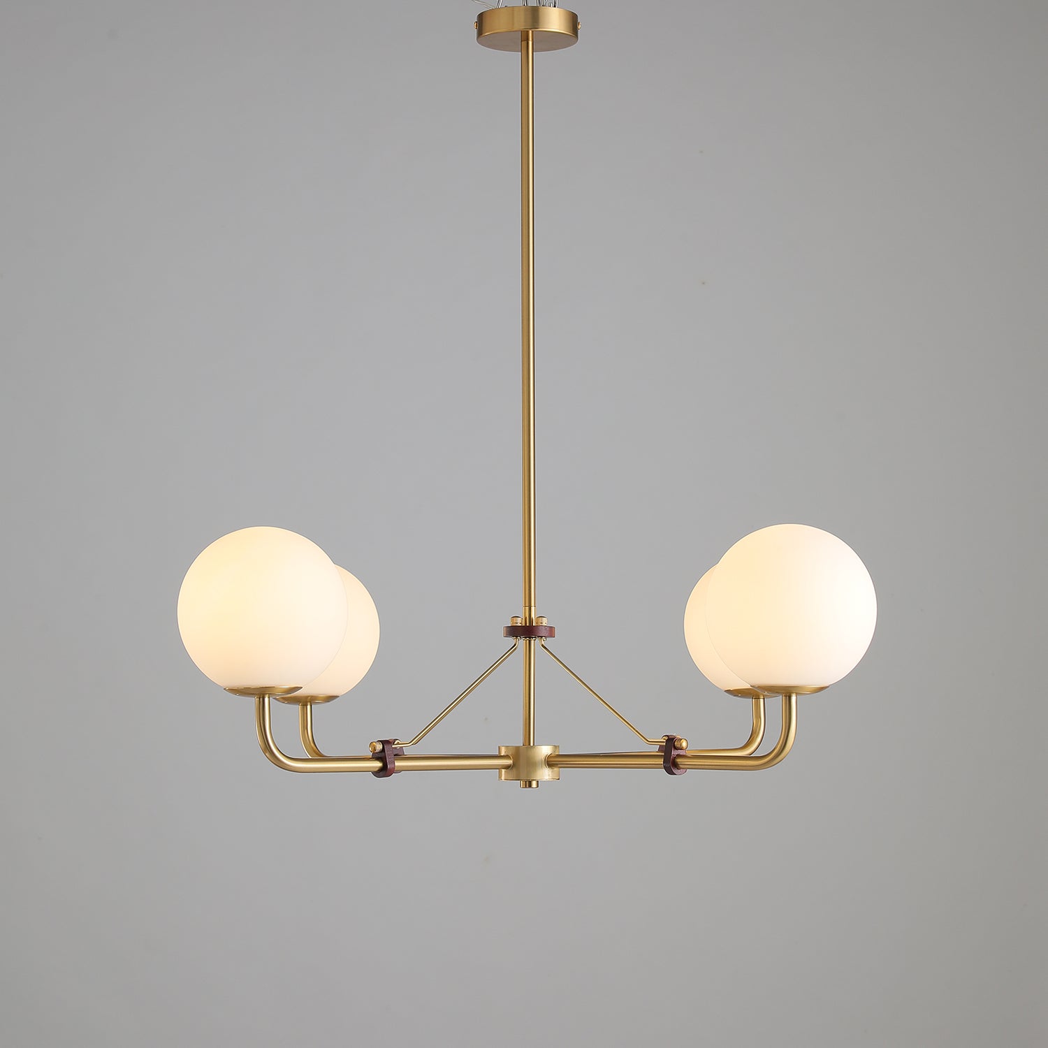 Lustra Chandelier Brass Globe Savanna Elegant-Neutral Decor