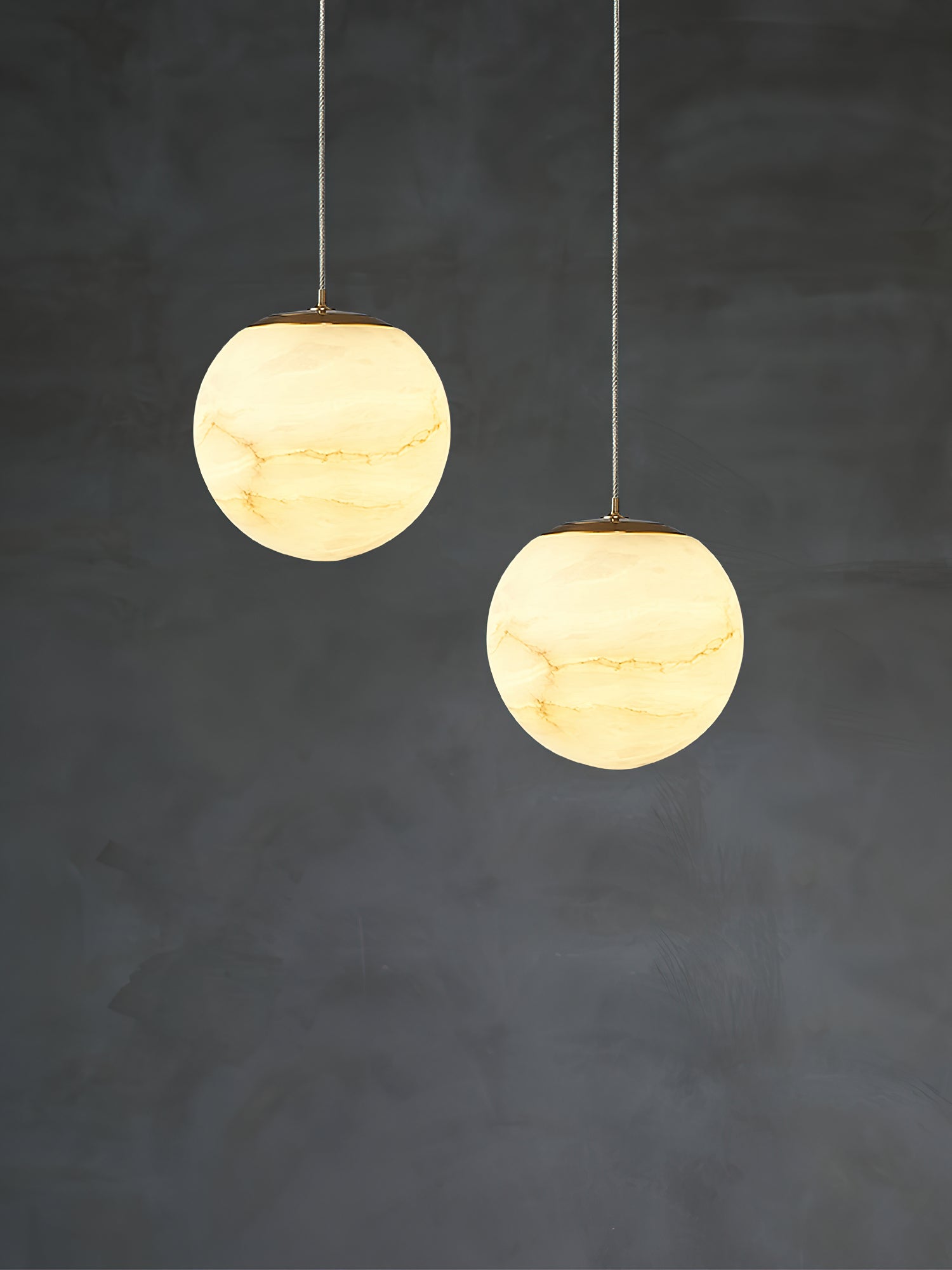 Uphaara Alabaster Pendant Light-Neutral Decor