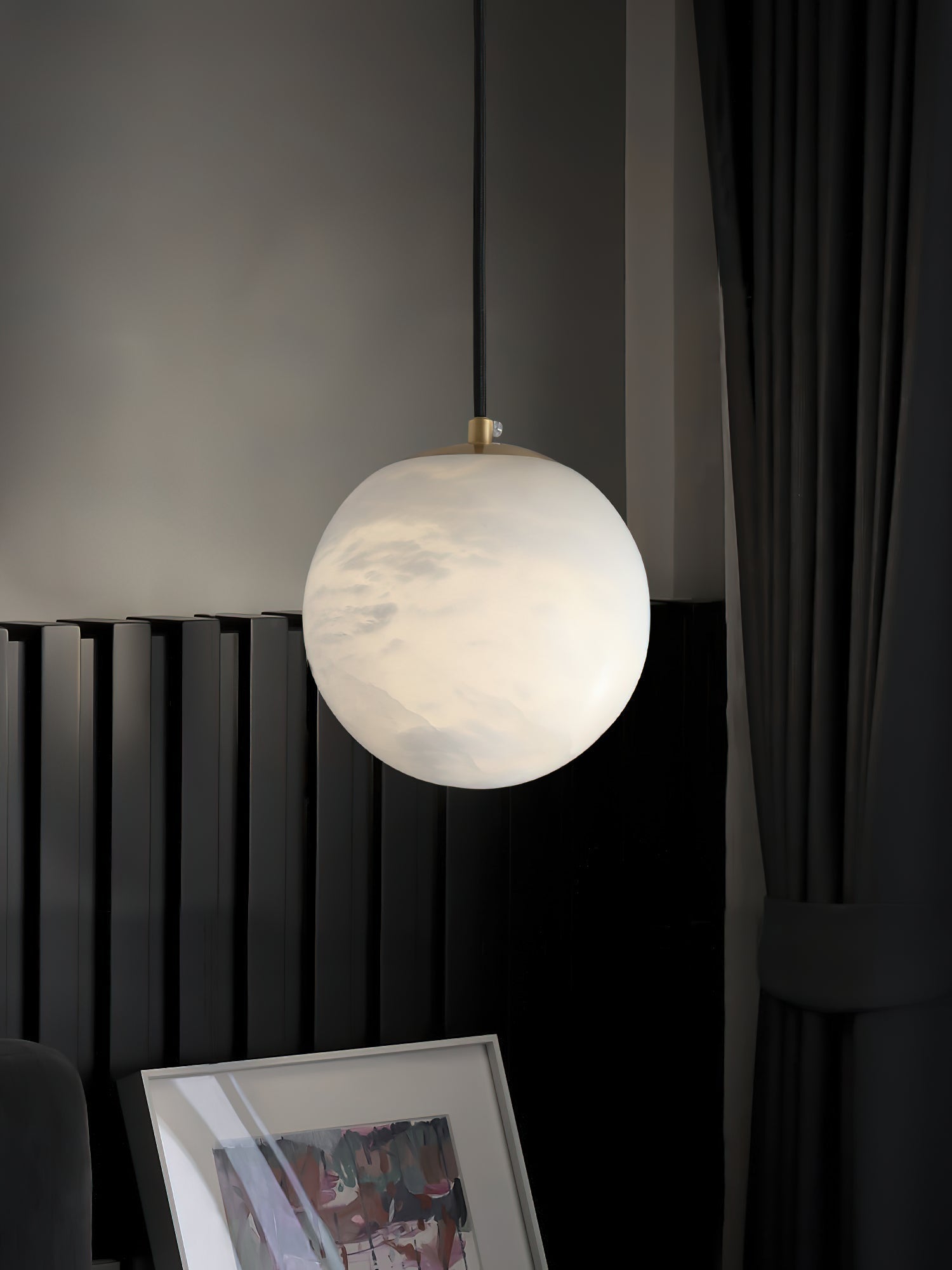 Uphaara Alabaster Pendant Light-Neutral Decor