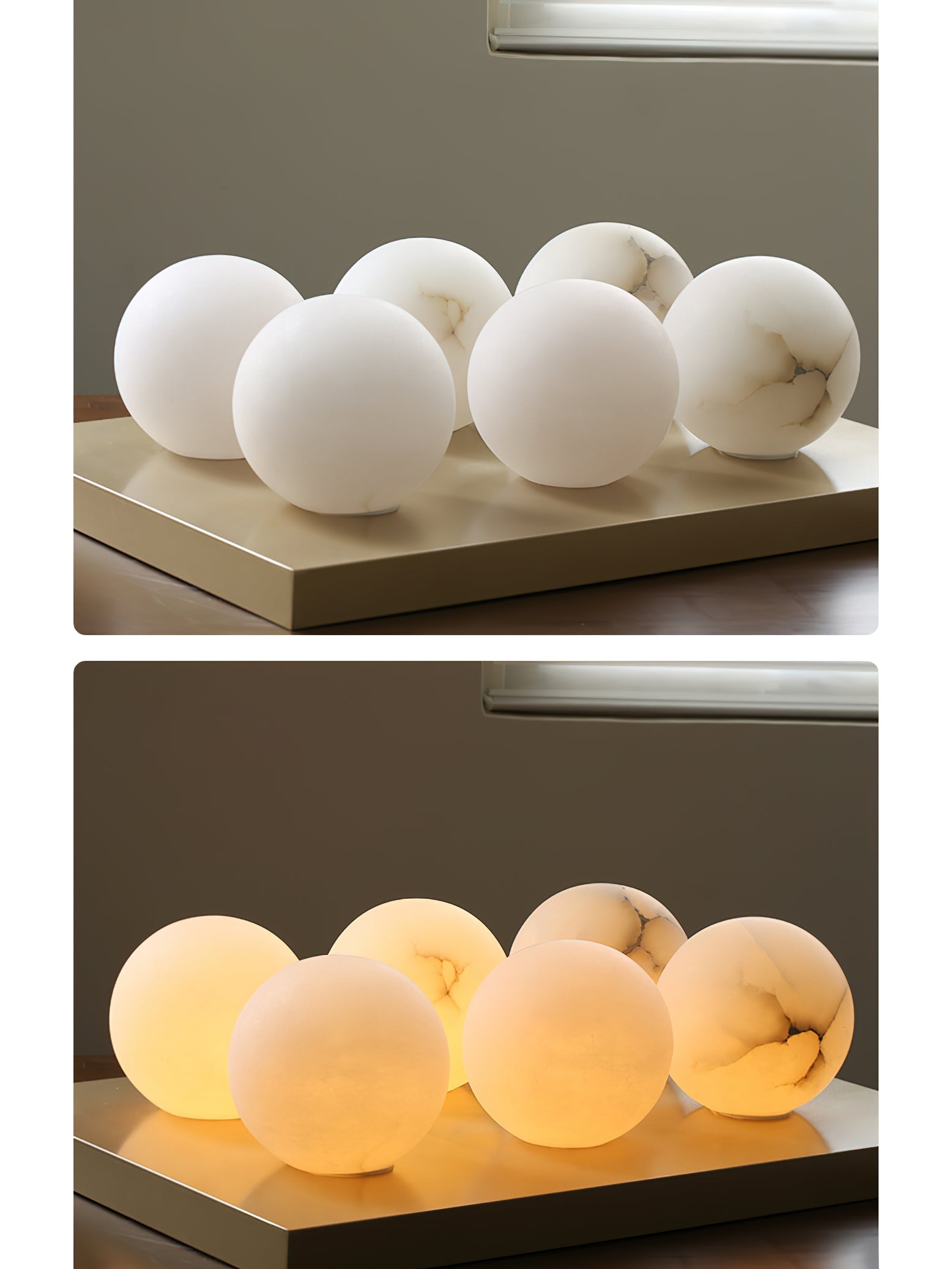 Uphaara Alabaster Pendant Light-Neutral Decor