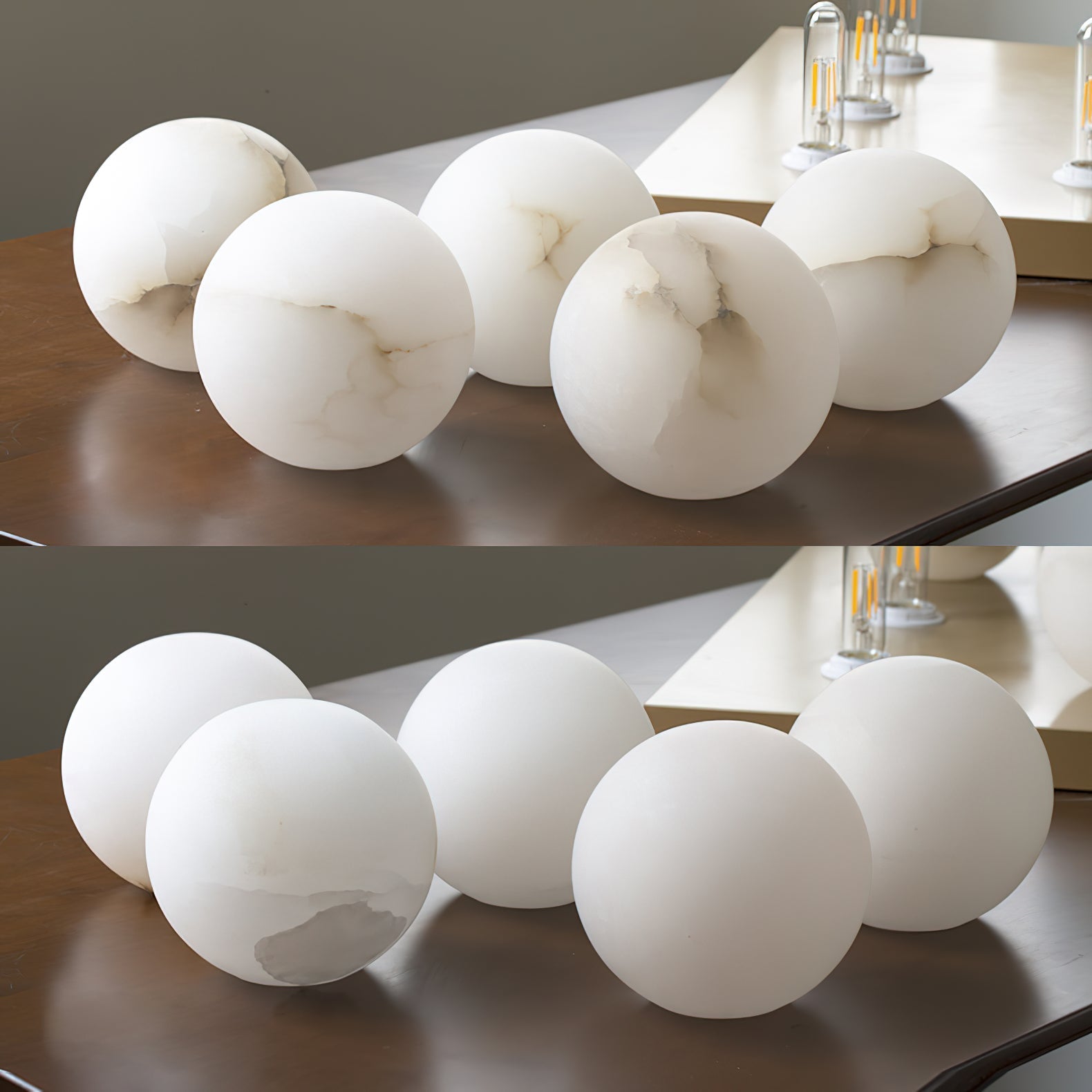 Uphaara Alabaster Pendant Light-Neutral Decor