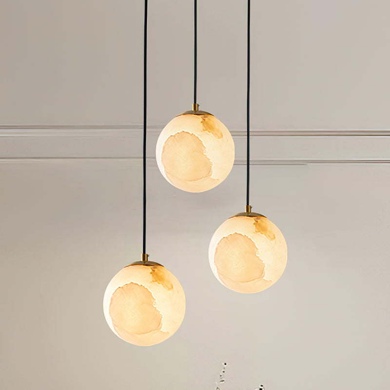 Uphaara Alabaster Pendant Light-Neutral Decor
