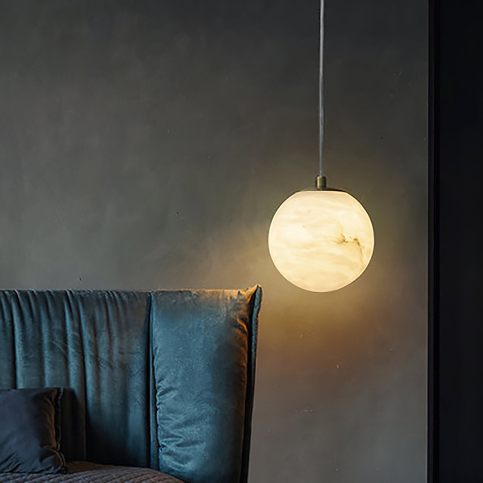 Uphaara Alabaster Pendant Light-Neutral Decor