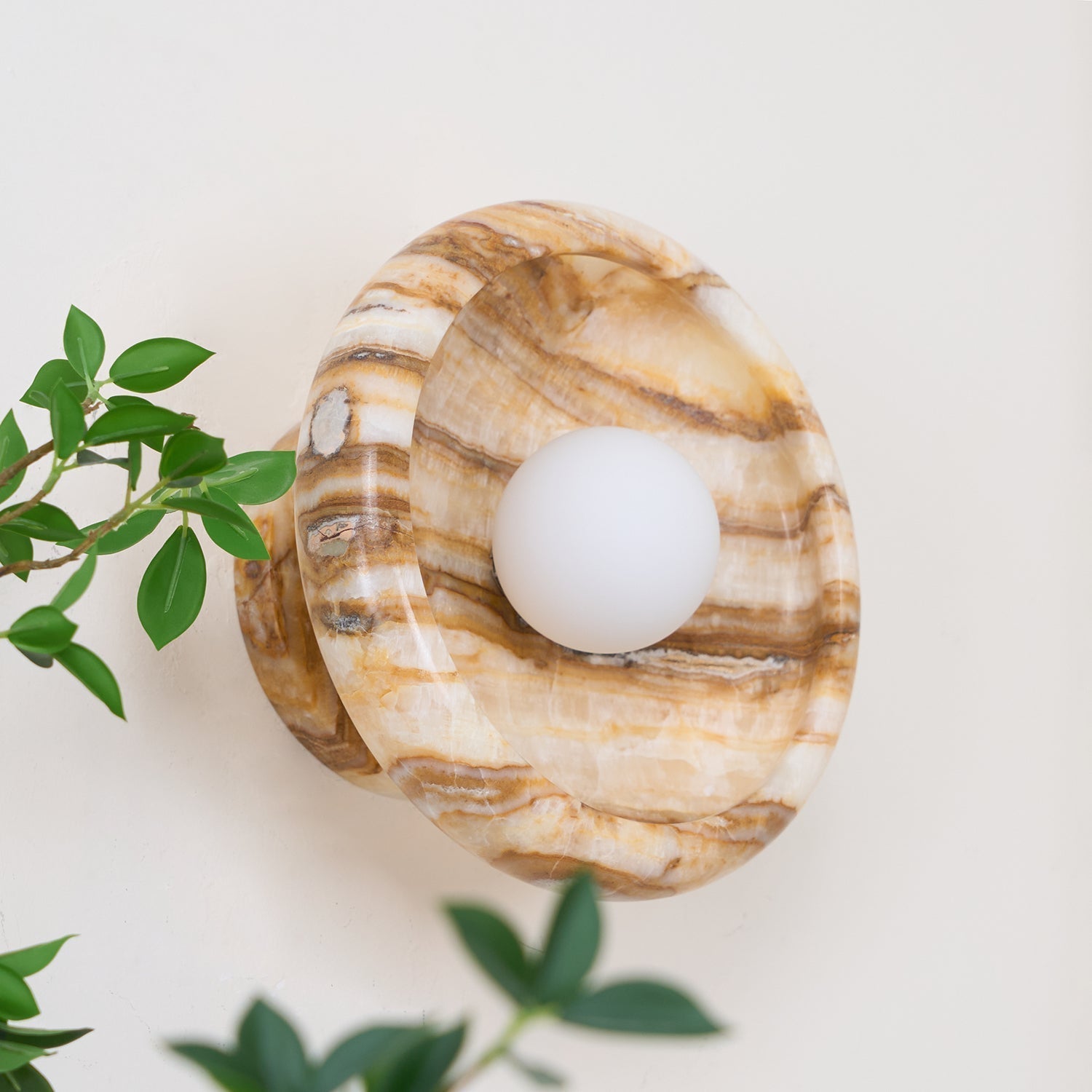 Onvix Natural Onyx Wall Light