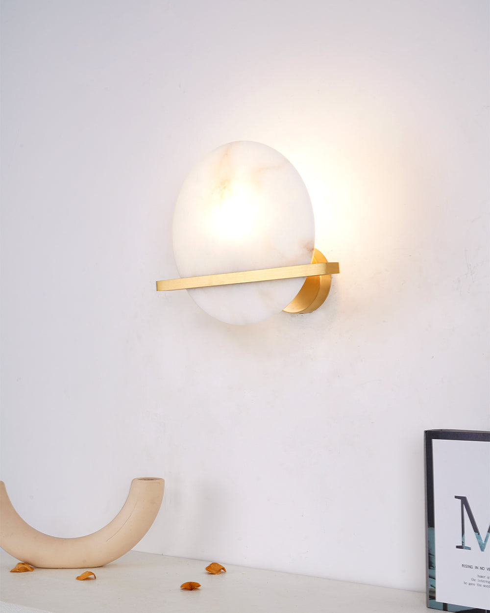 Savion Wall Lamp Alabaster Moon Horizon