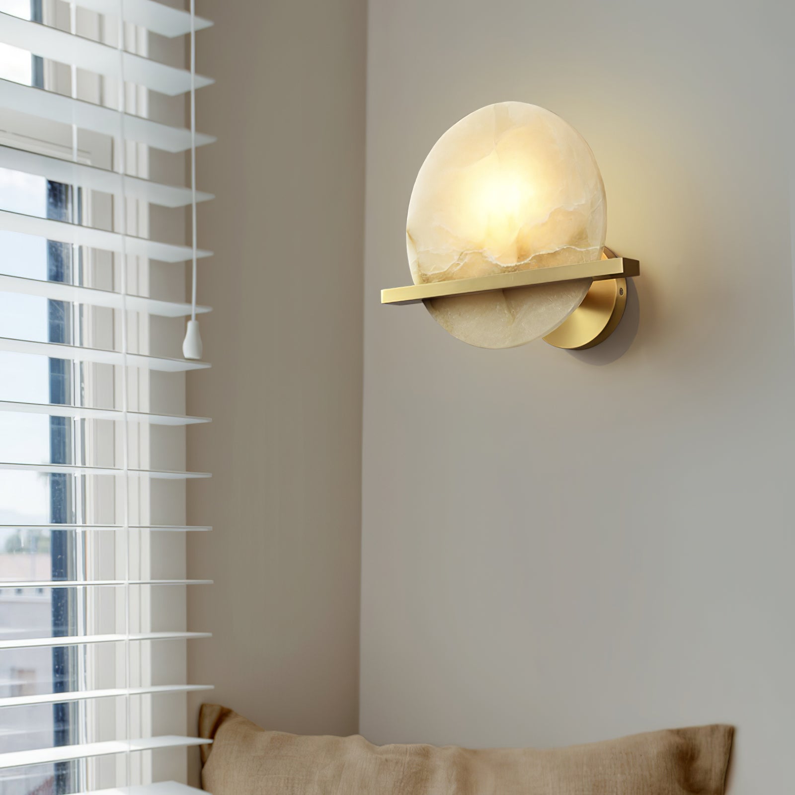 Savion Wall Lamp Alabaster Moon Horizon