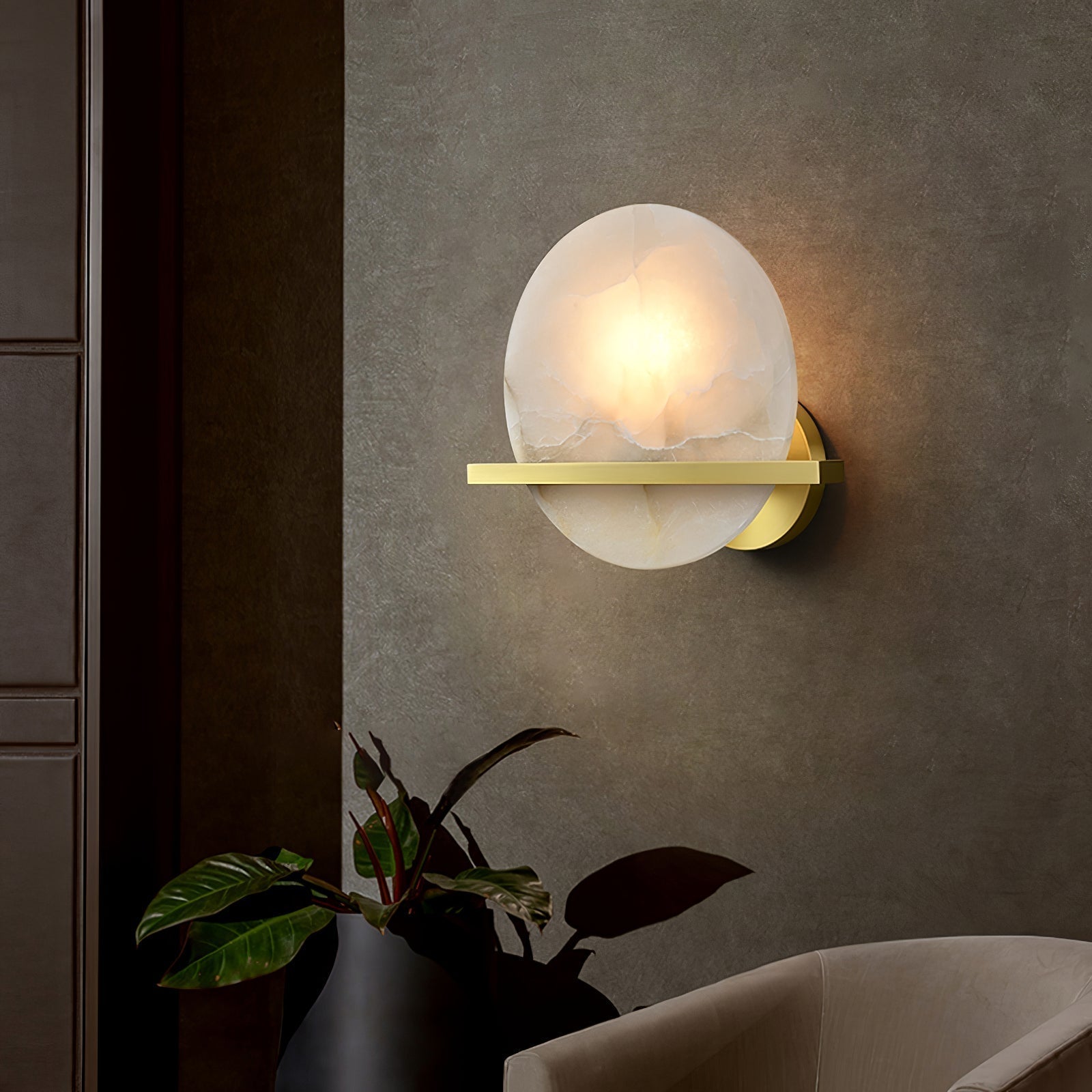 Savion Wall Lamp Alabaster Moon Horizon