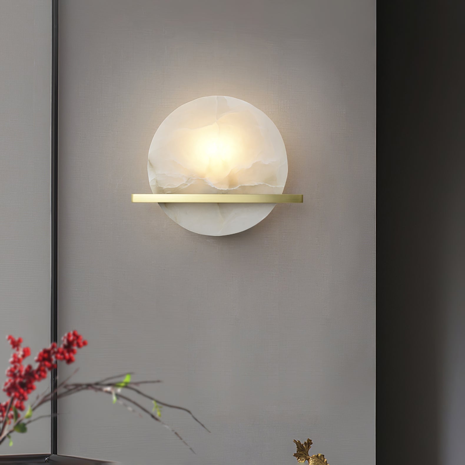 Savion Wall Lamp Alabaster Moon Horizon