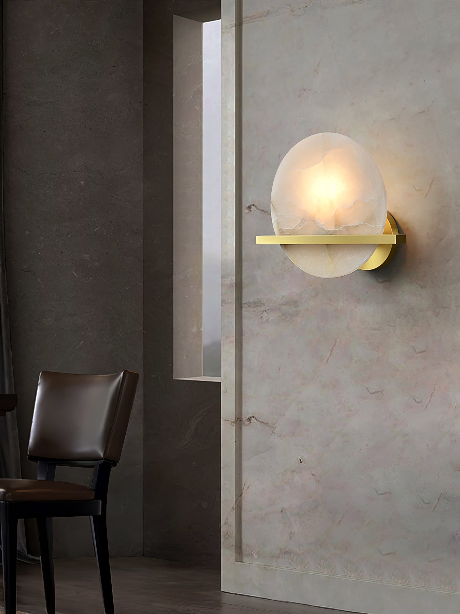 Savion Wall Lamp Alabaster Moon Horizon