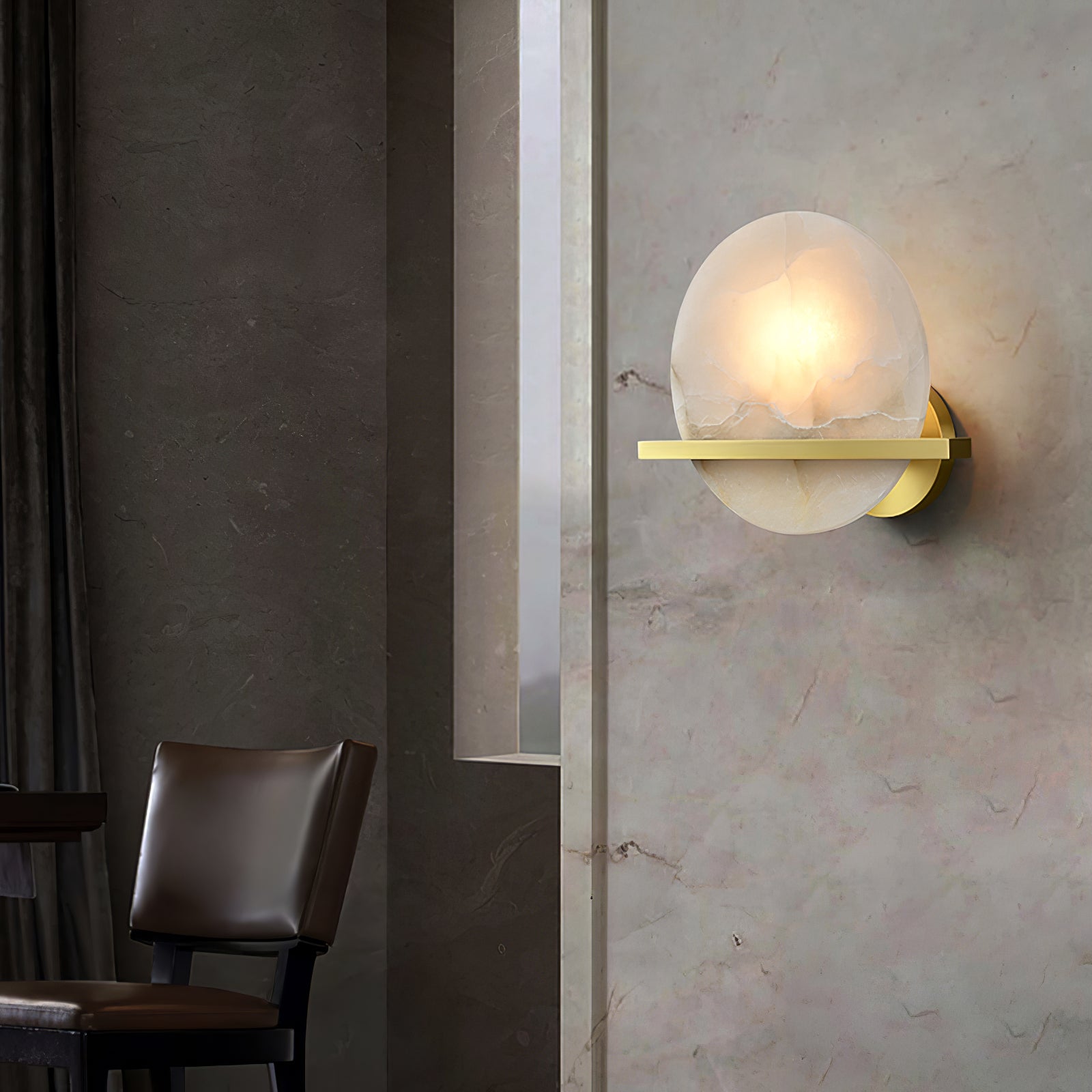 Savion Wall Lamp Alabaster Moon Horizon