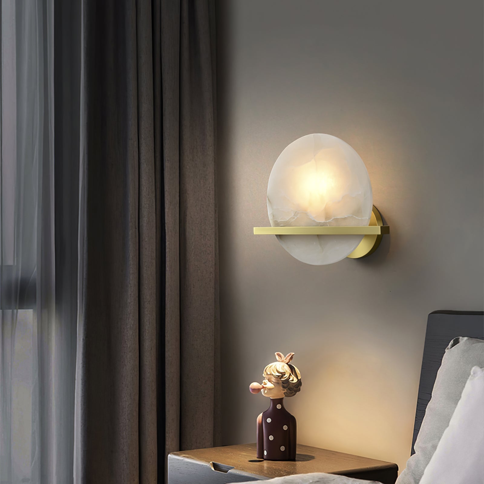 Savion Wall Lamp Alabaster Moon Horizon
