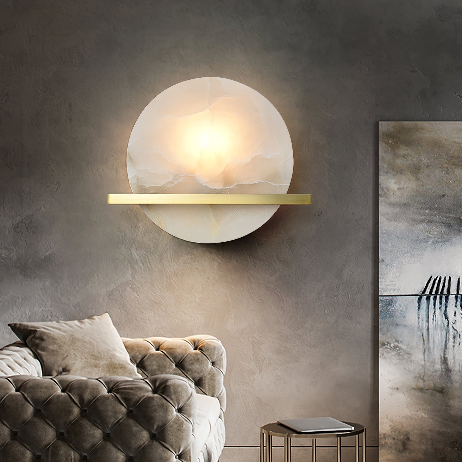 Savion Wall Lamp Alabaster Moon Horizon