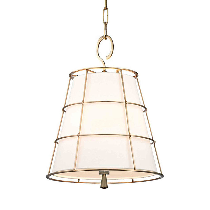 The Savona Pendant Lamp, white finish, viewed from the side.