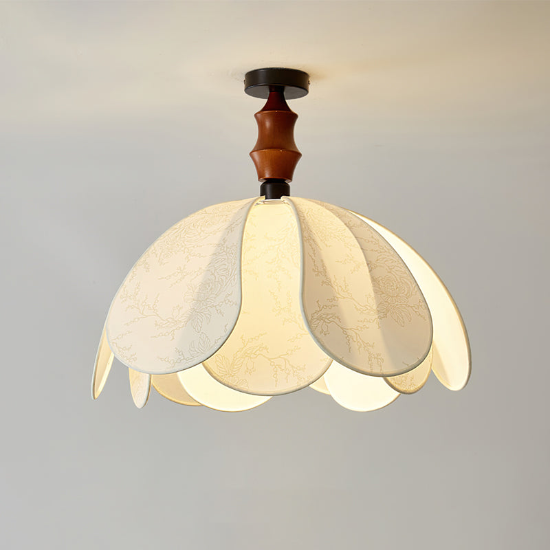 Boho Scalloped Fabric Ceiling Light