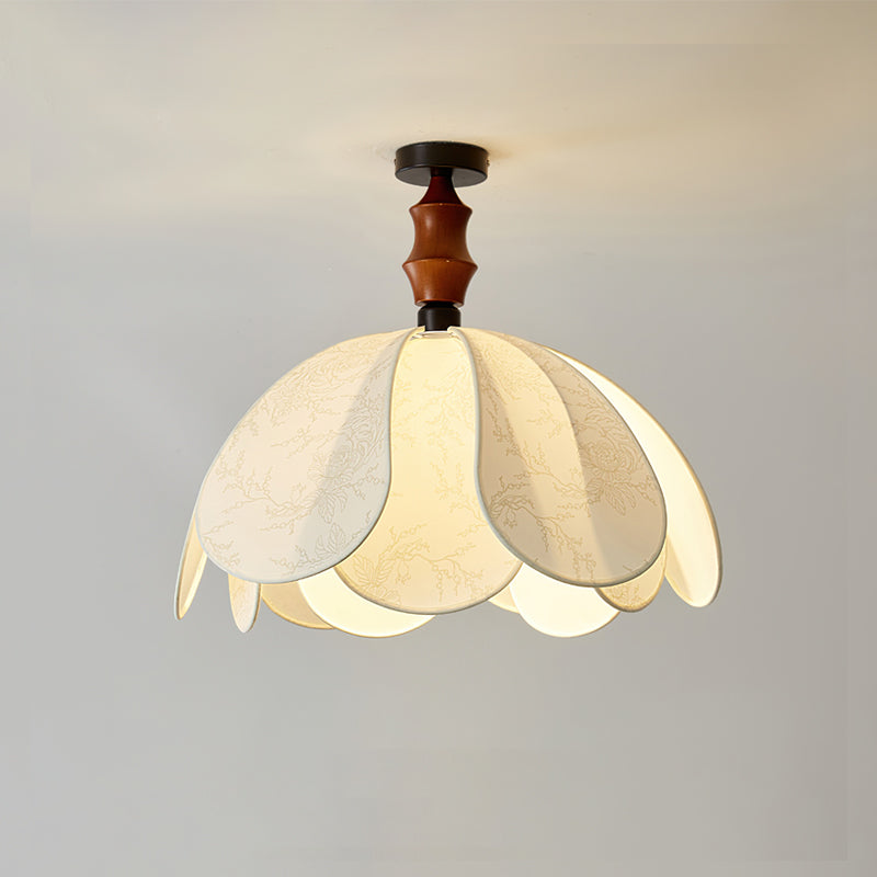 Boho Scalloped Fabric Ceiling Light