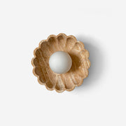 Ritta Wall Lamp Scalloped Travertine Shell - Neutralighting