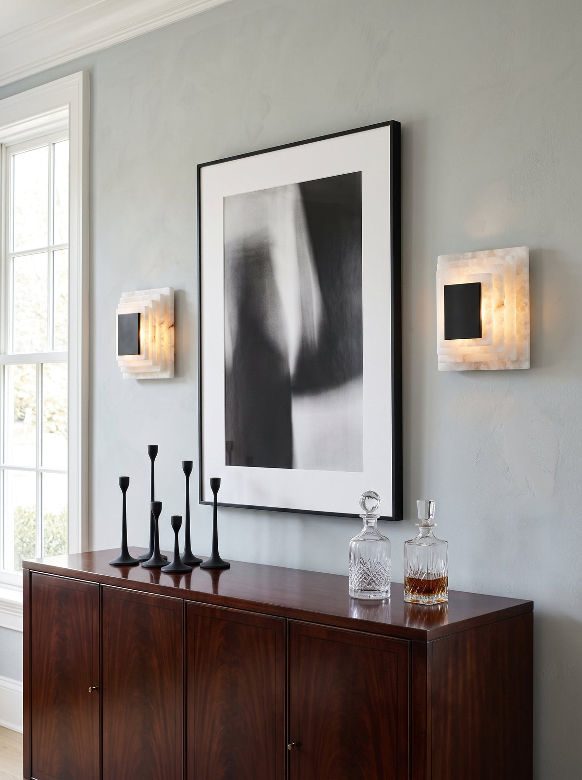 Sedgemere Tiered Alabaster Wall Sconce