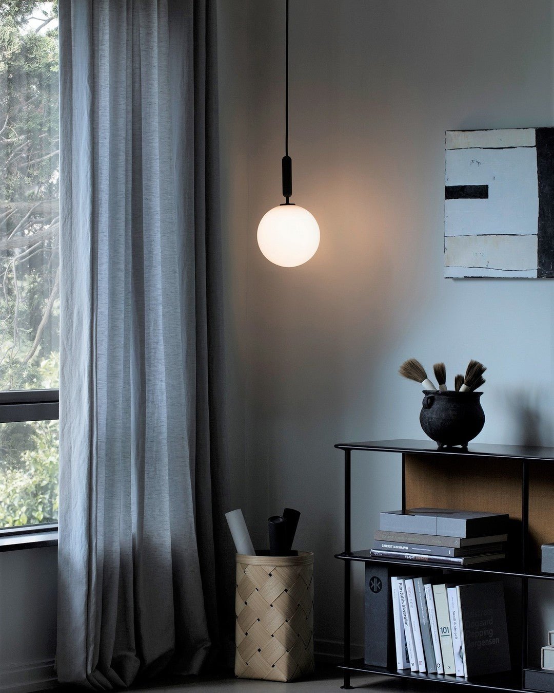 Azorila Modern Minimalist Swag Brass Glass Pendant Light-Neutral Decor