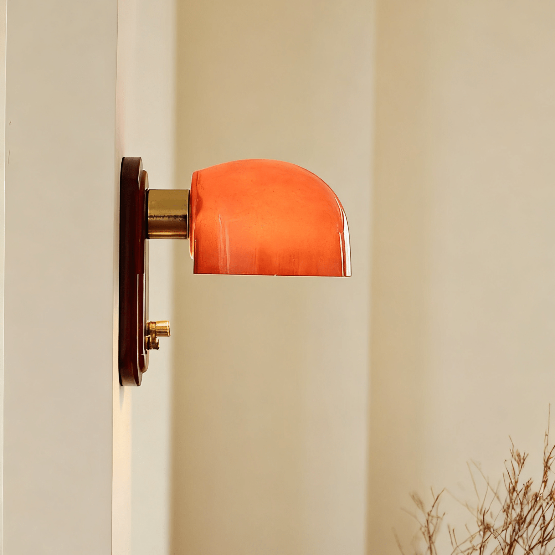 Scarlet Dome Wall Sconce-Neutral Decor
