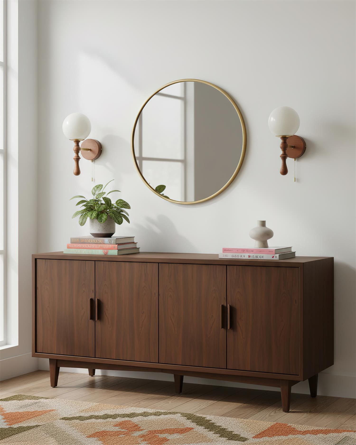 Walnut Wall Lamp